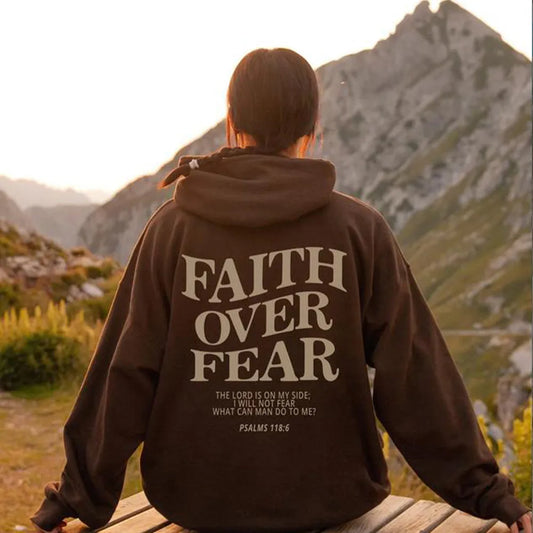 2023 Faith Over Fear Christian Hoodie Christian Sweatshirt