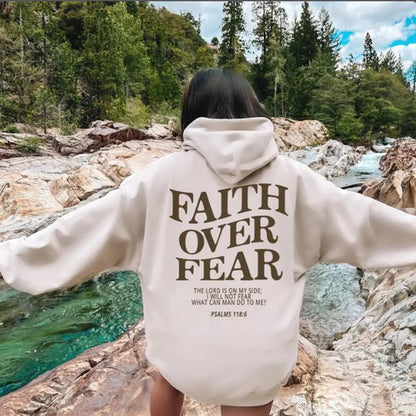 2023 Faith Over Fear Christian Hoodie Christian Sweatshirt